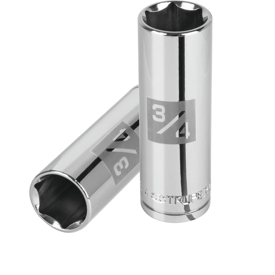 Dado largo de 3/4', 6 puntas, cuadro 1/2', Truper Caja con 6, 13329