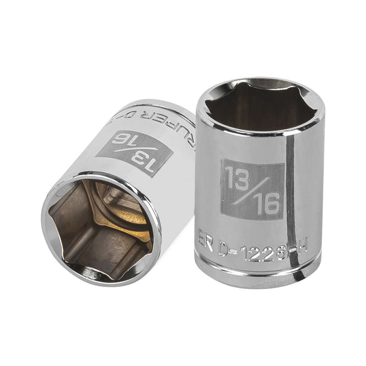 Dado de 13/16', 6 puntas, cuadro 1/2', Truper Caja con 6, 13237