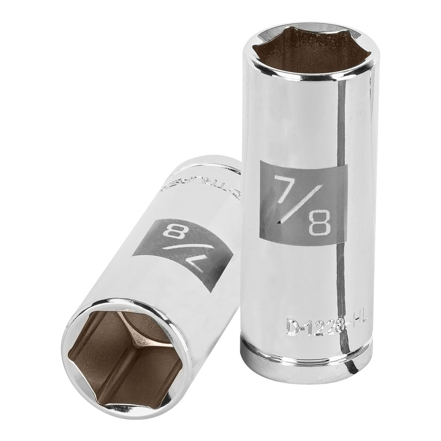 Dado largo de 7/8', 6 puntas, cuadro 1/2', Truper Caja con 6, 13331