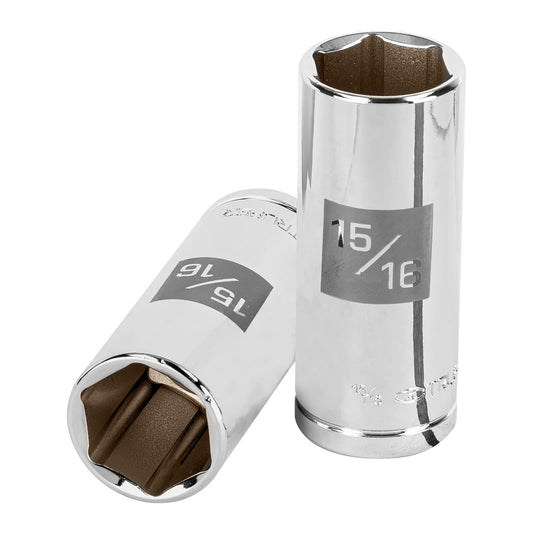 Dado largo de 15/16', 6 puntas, cuadro 1/2', Truper Caja con 6, 13332