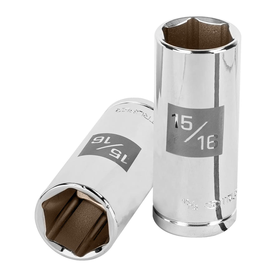 Dado largo de 15/16', 6 puntas, cuadro 1/2', Truper Caja con 6, 13332