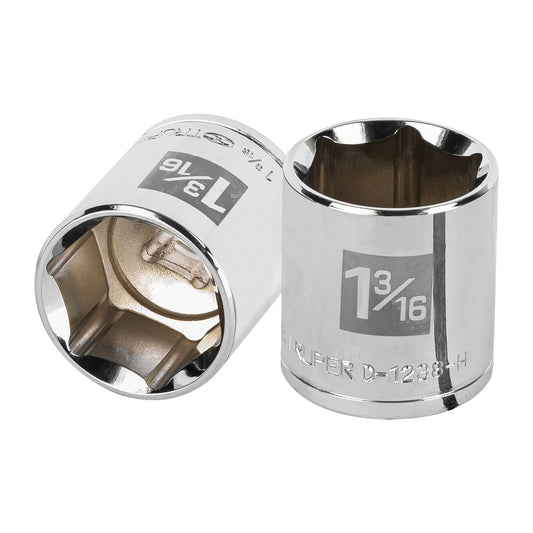 Dado de 1-3/16', 6 puntas, cuadro 1/2', Truper Caja con 6, 13243