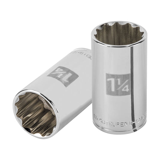 Dado largo de 1-1/4' 12 puntas, cuadro 1/2', Truper Caja con 6, 101005