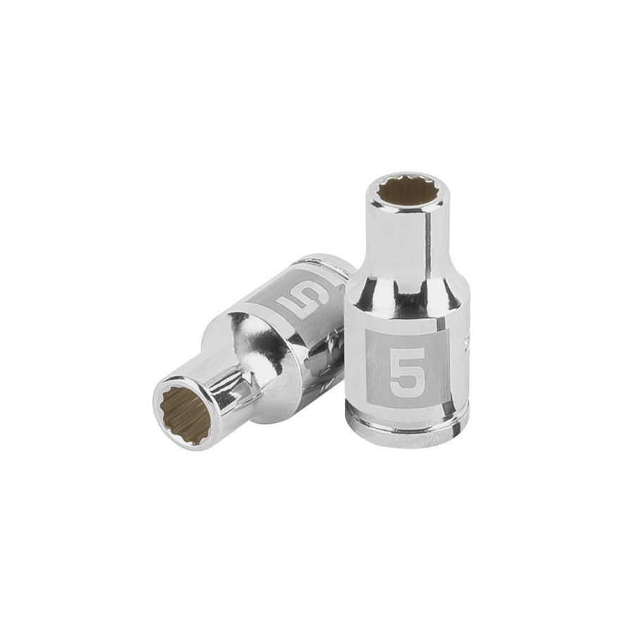 Dado de 5 mm, 12 puntas, cuadro 1/4', Truper Caja con 6, 100974