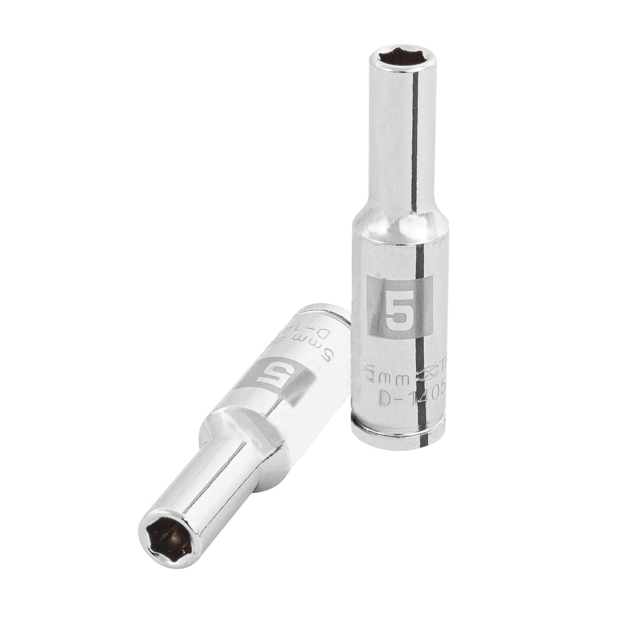 Dado largo de 5 mm, 6 puntas, cuadro 1/4', Truper Caja con 6, 100969