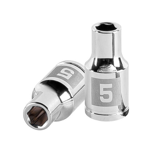 Dado de 5 mm, 6 puntas, cuadro 1/4', Truper Caja con 6, 13167