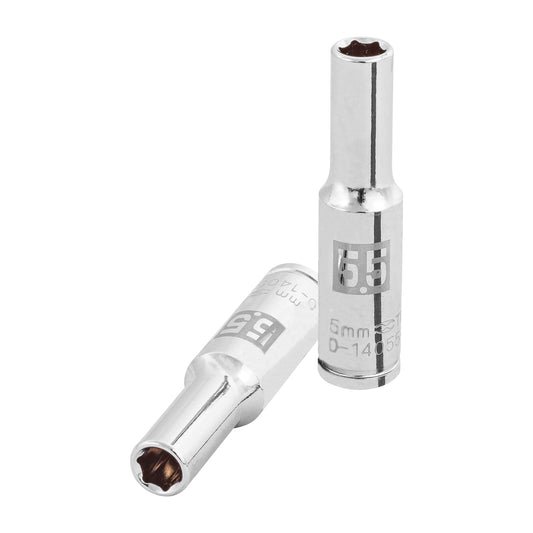 Dado largo de 5.5 mm, 6 puntas, cuadro 1/4', Truper Caja con 6, 100970