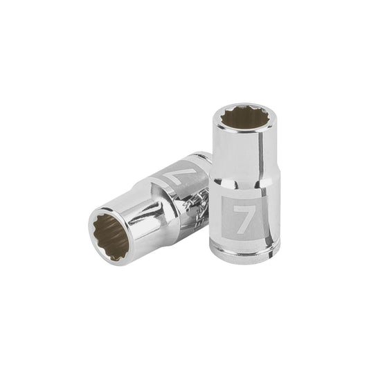 Dado de 7 mm, 12 puntas, cuadro 1/4', Truper Caja con 6, 100979