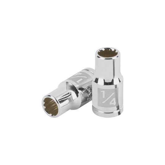 Dado de 1/4', 12 puntas, cuadro 1/4', Truper Caja con 6, 100875