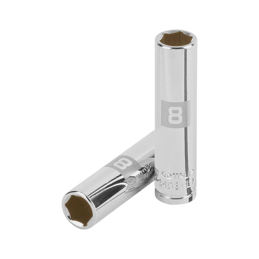 Dado largo de 8 mm, 6 puntas, cuadro 1/4', Truper Caja con 6, 13202