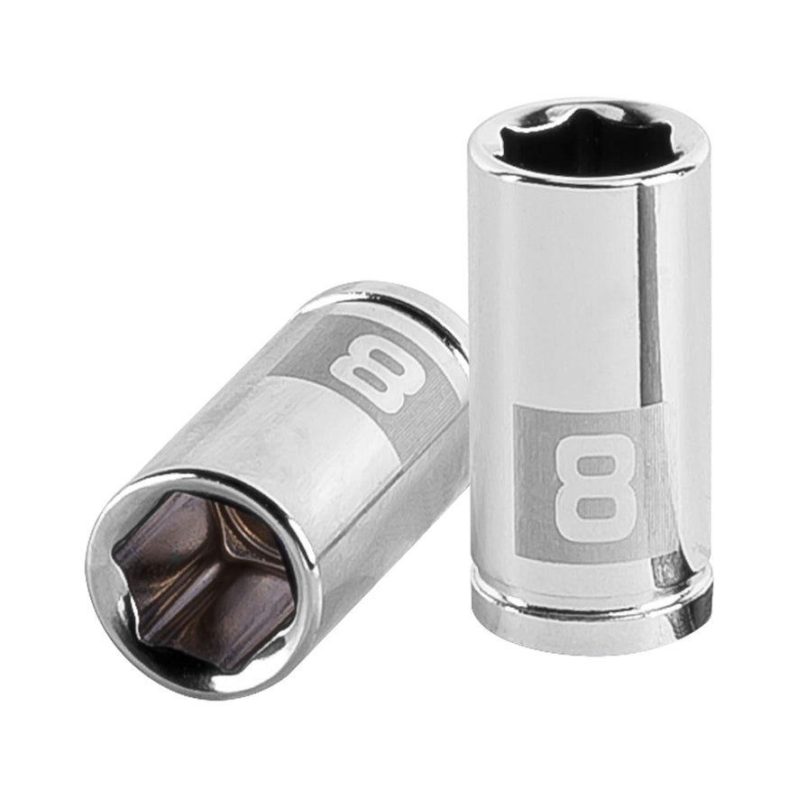 Dado de 8 mm, 6 puntas, cuadro 1/4', Truper Caja con 6, 13170