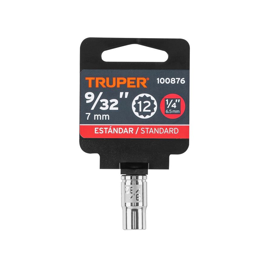 Dado de 9/32', 12 puntas, cuadro 1/4', Truper Caja con 6, 100876