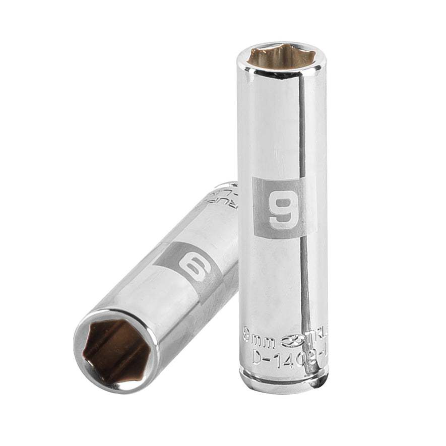 Dado largo de 9 mm, 6 puntas, cuadro 1/4', Truper Caja con 6, 13203