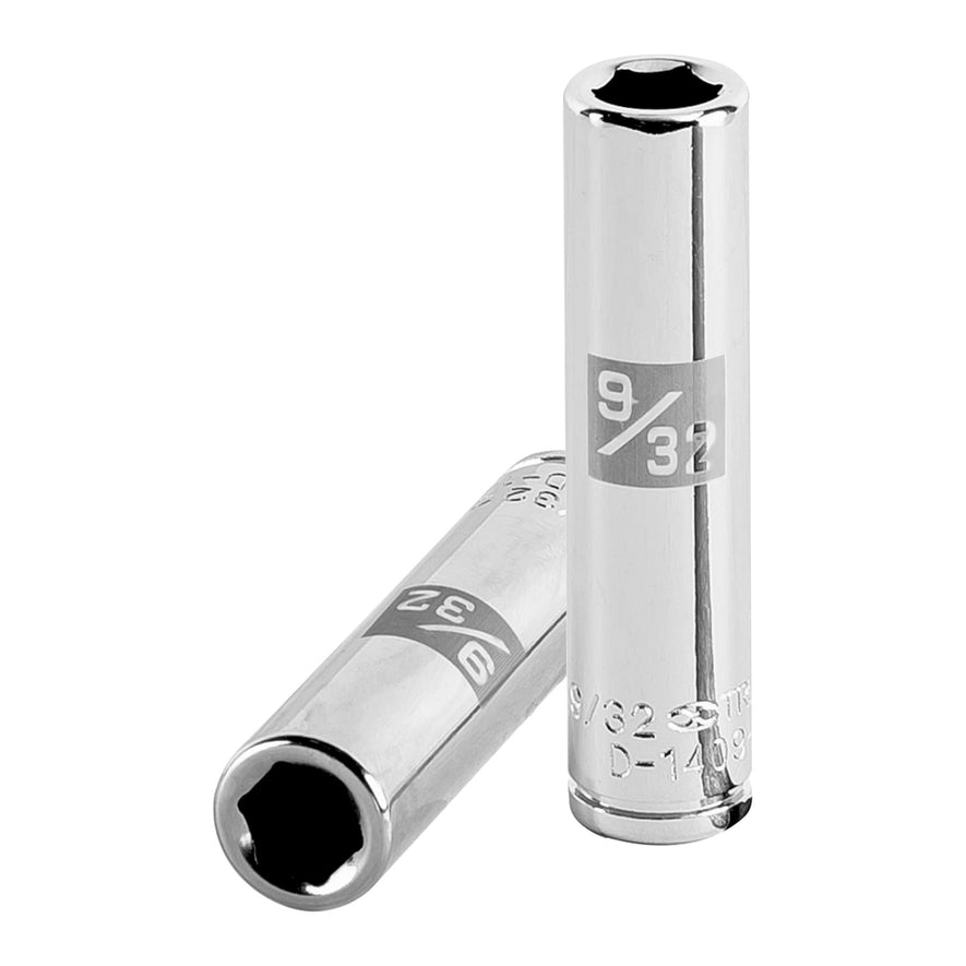 Dado largo de 9/32', 6 puntas, cuadro 1/4', Truper Caja con 6, 13183