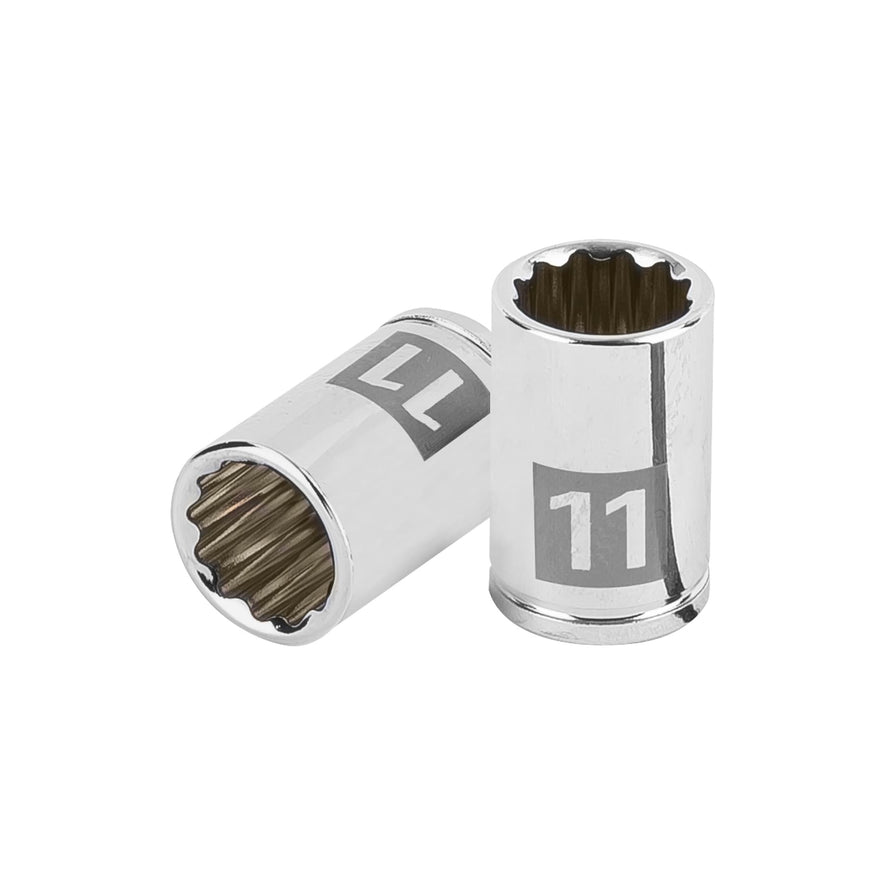 Dado de 11 mm, 12 puntas, cuadro 1/4', Truper Caja con 6, 100984