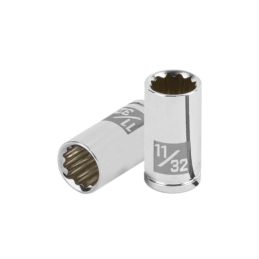 Dado de 11/32', 12 puntas, cuadro 1/4', Truper Caja con 6, 100879