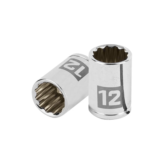 Dado de 12 mm, 12 puntas, cuadro 1/4', Truper Caja con 6, 100986