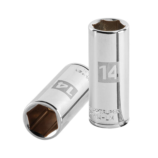 Dado de 14 mm, 6 puntas, cuadro 1/4', Truper Caja con 6, 100967