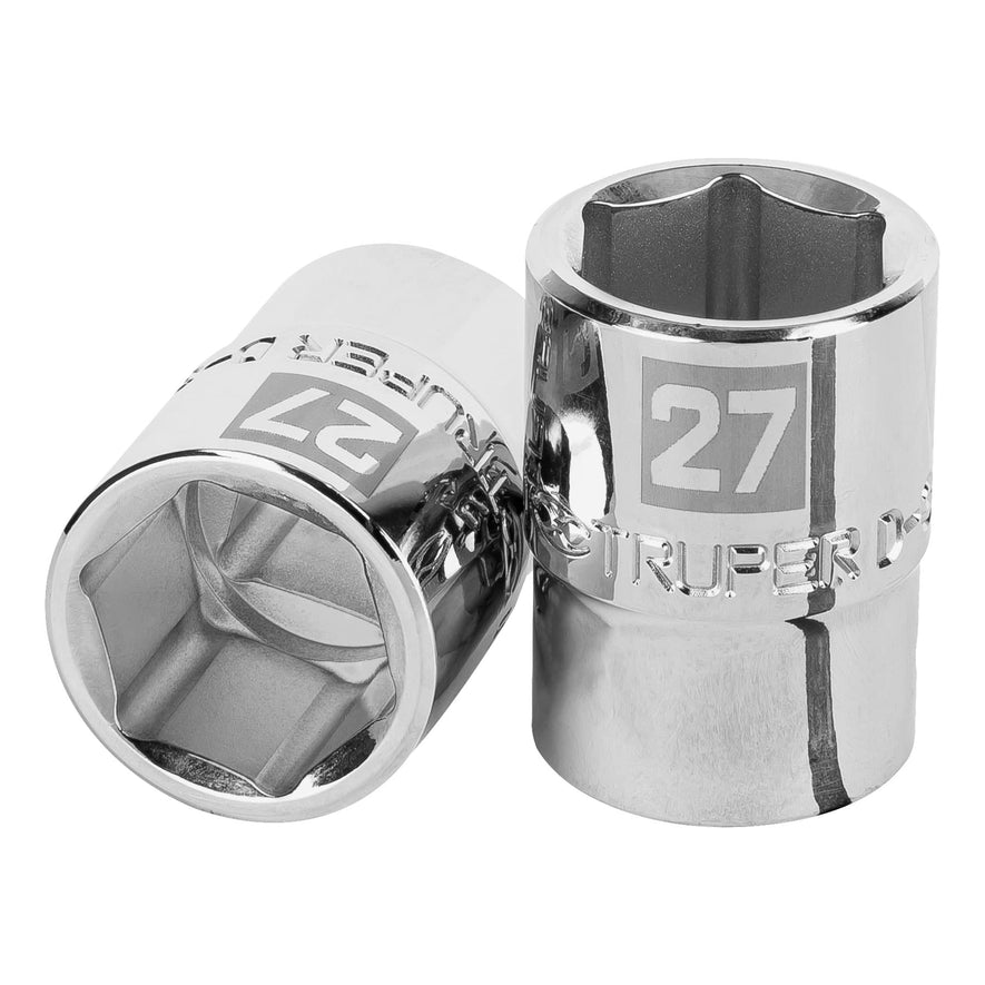 Dado de 27 mm, 6 puntas, cuadro 3/4', Truper Caja con 3, 14975