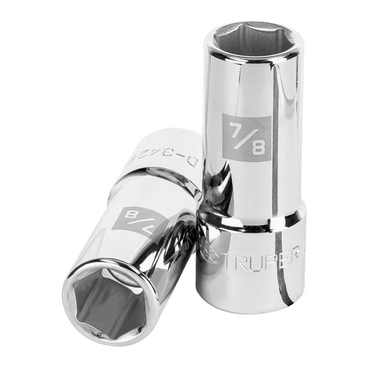 Dado largo de 7/8', 6 puntas, cuadro 3/4', Truper Caja con 3, 19341