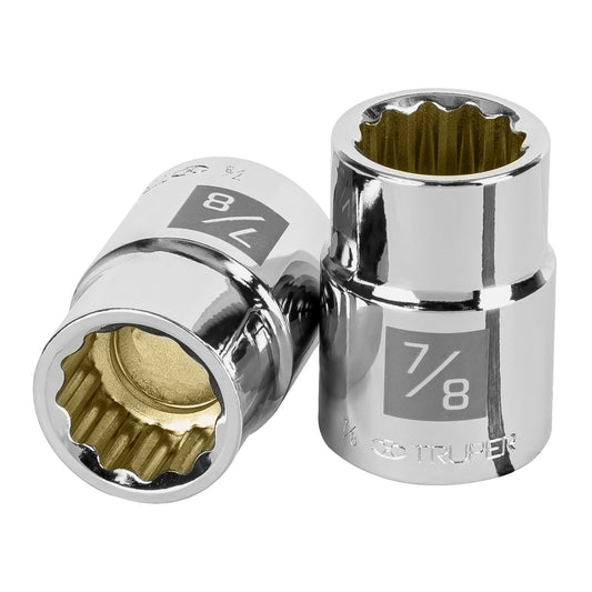 Dado de 7/8', 12 puntas, cuadro 3/4', Truper Caja con 3, 13852