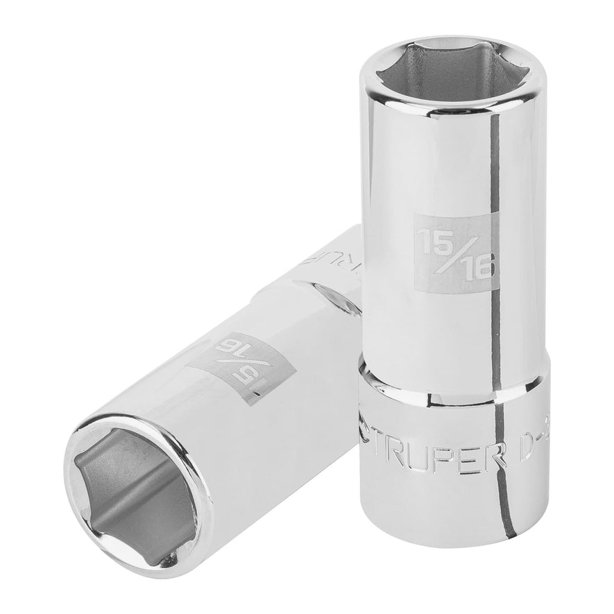 Dado largo de 15/16', 6 puntas, cuadro 3/4', Truper Caja con 3, 19342