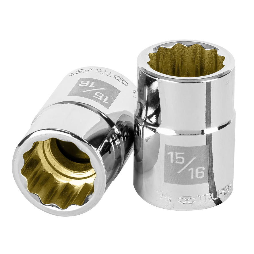 Dado de 15/16', 12 puntas, cuadro 3/4', Truper Caja con 3, 13853