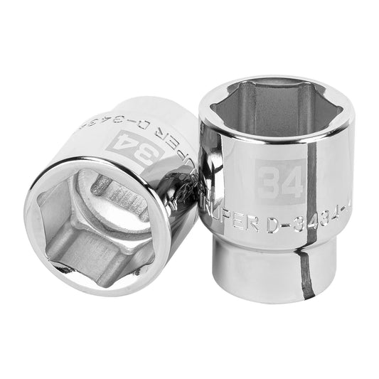 Dado de 34 mm, 6 puntas, cuadro 3/4', Truper Caja con 3, 14985