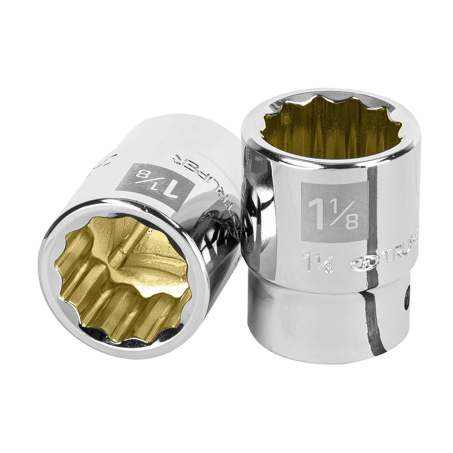 Dado de 1-1/8', 12 puntas, cuadro 3/4', Truper Caja con 3, 13856