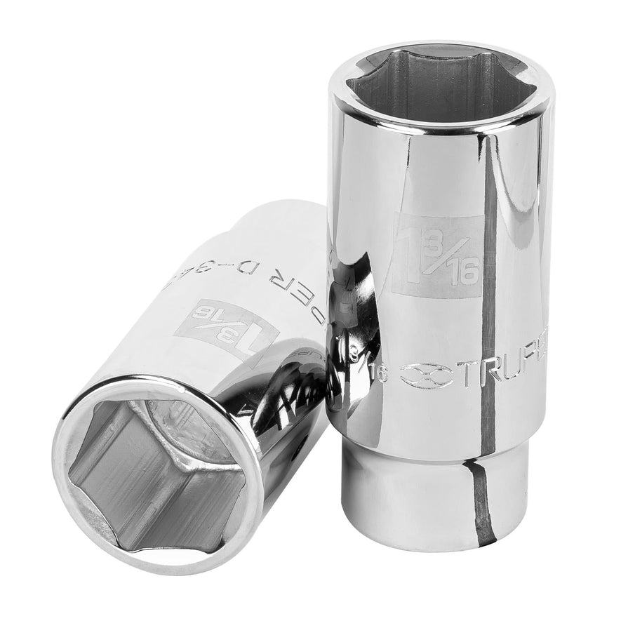 Dado largo de 1-3/16', 6 puntas, cuadro 3/4', Truper Caja con 3, 13886