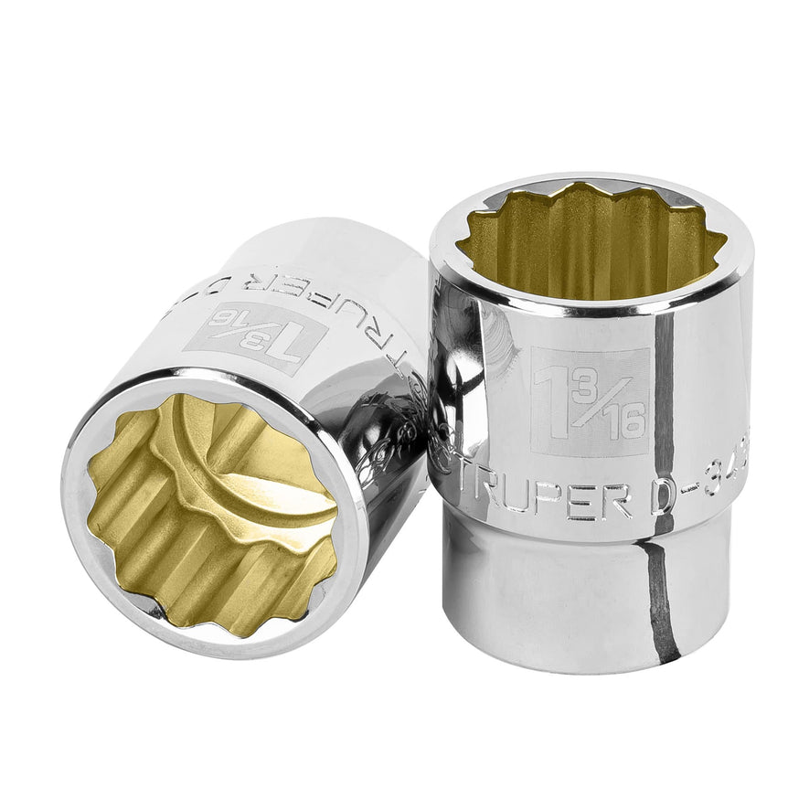 Dado de 1-3/16', 12 puntas, cuadro 3/4', Truper Caja con 3, 13857