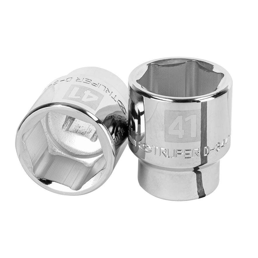 Dado de 41 mm, 6 puntas, cuadro 3/4', Truper Caja con 3, 14993