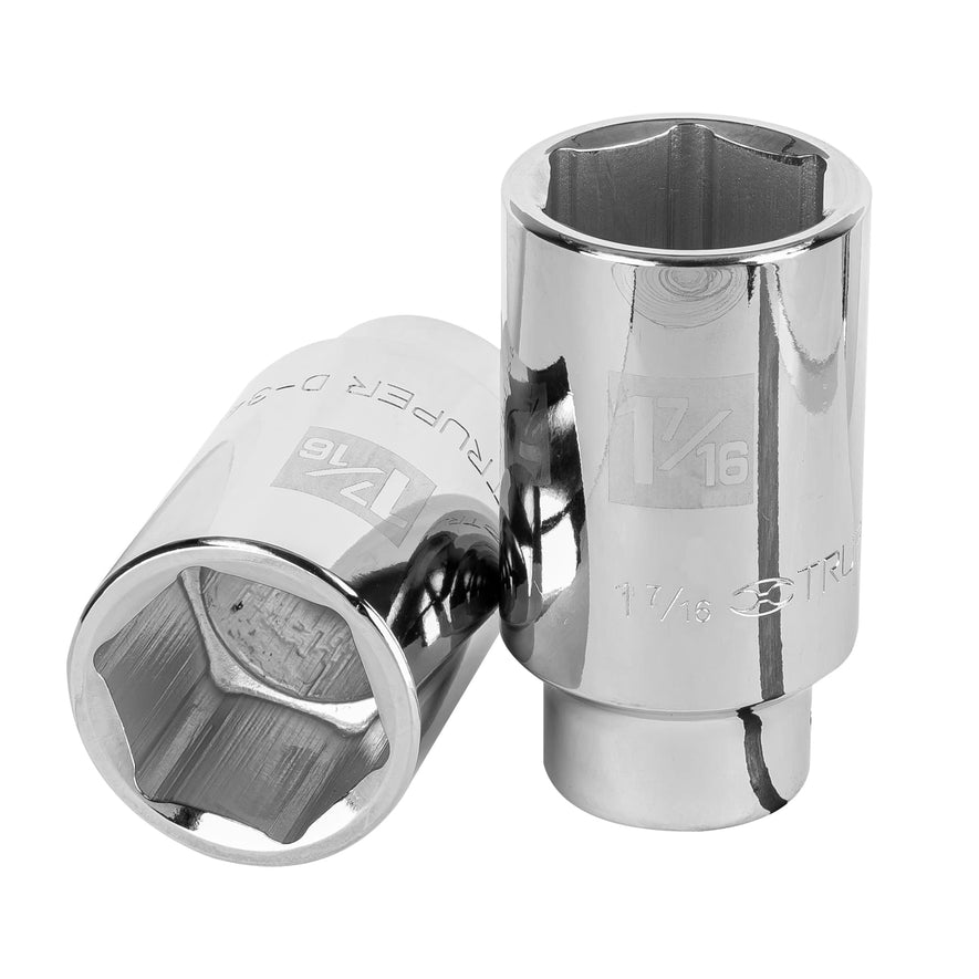 Dado largo de 1-7/16', 6 puntas, cuadro 3/4', Truper Caja con 3, 13890