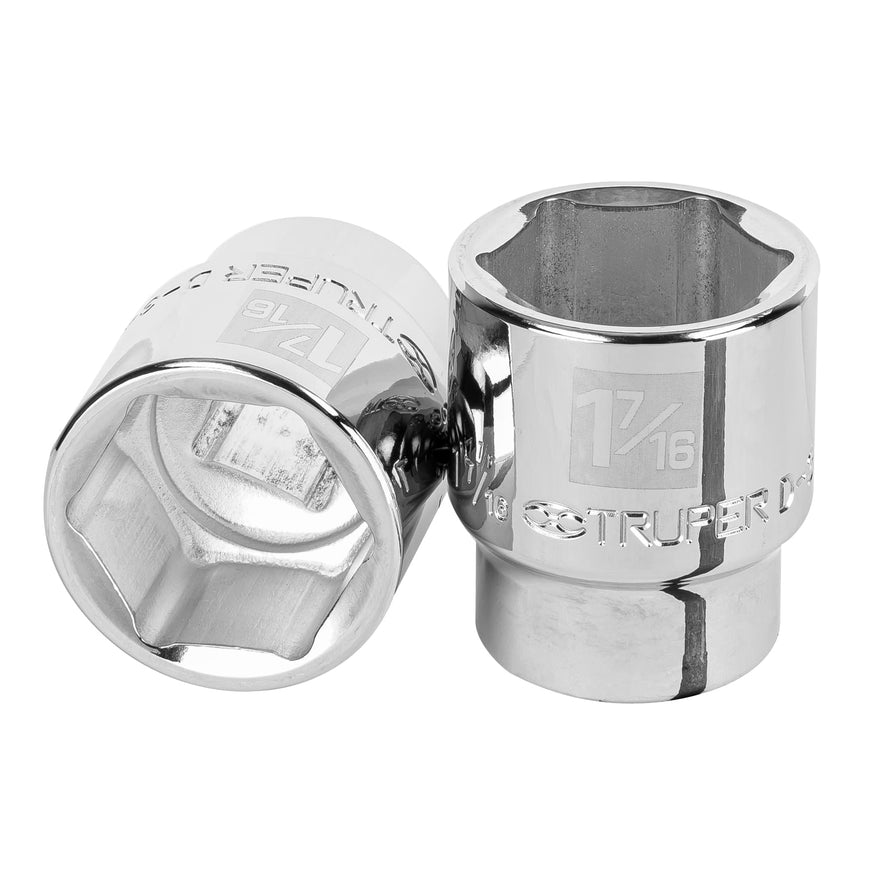 Dado de 1-7/16', 6 puntas, cuadro 3/4', Truper Caja con 3, 13831