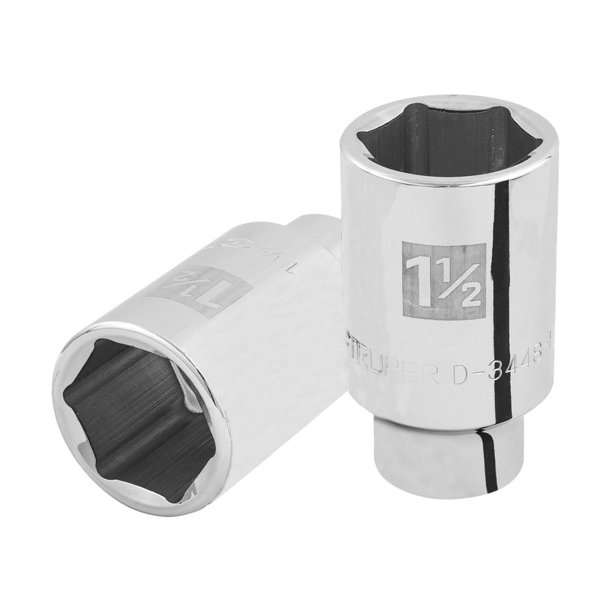 Dado largo de 1-1/2', 6 puntas, cuadro 3/4', Truper Caja con 3, 19347