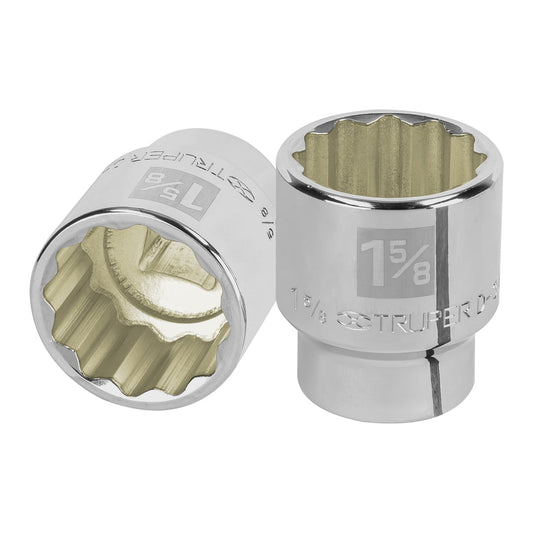 Dado de 1-5/8', 12 puntas, cuadro 3/4', Truper Caja con 3, 13864