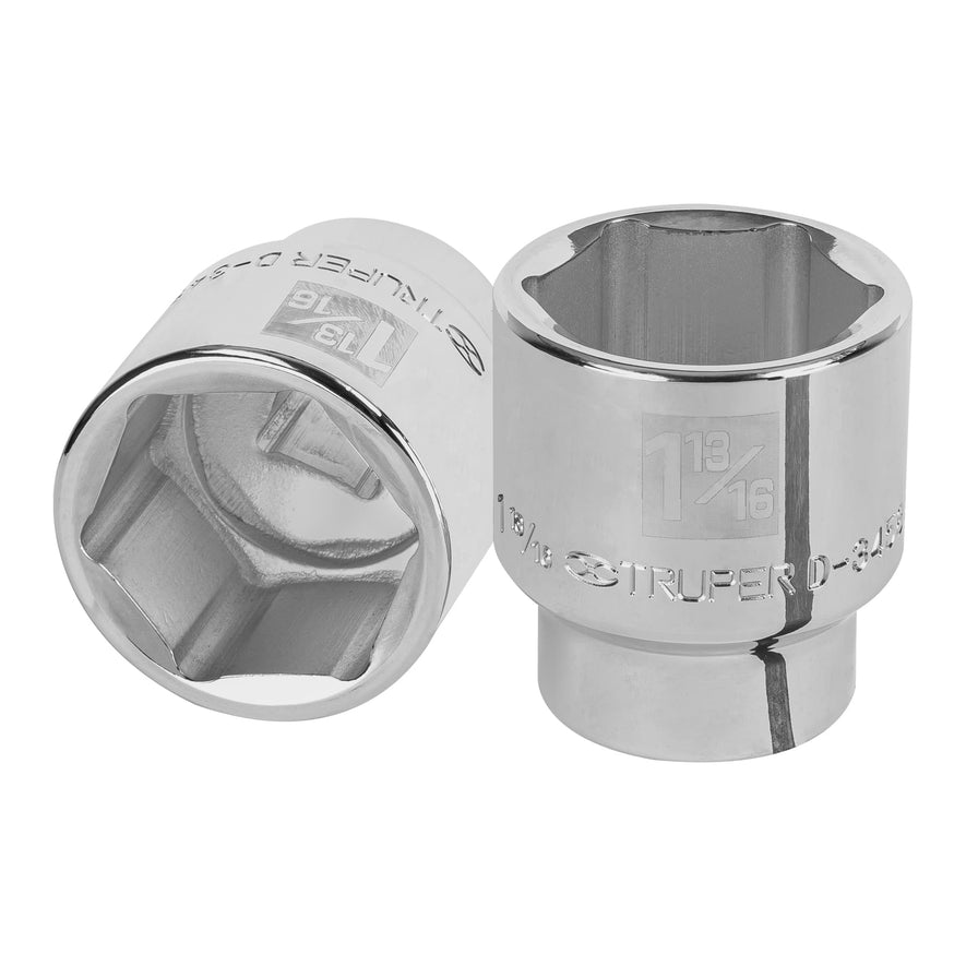 Dado de 1-13/16', 6 puntas, cuadro 3/4', Truper Caja con 3, 13837