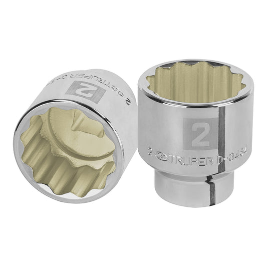 Dado de 2', 12 puntas, cuadro 3/4', Truper Caja con 3, 13869