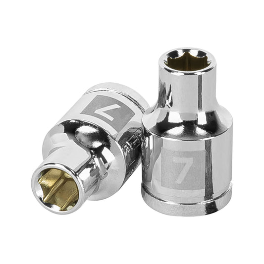 Dado de 7 mm, 6 puntas, cuadro 3/8', Truper Caja con 6, 13671