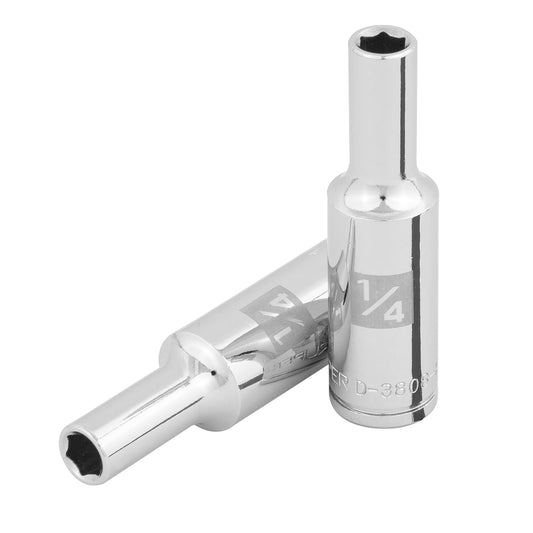 Dado largo de 1/4', 6 puntas, cuadro 3/8', Truper Caja con 6, 100919