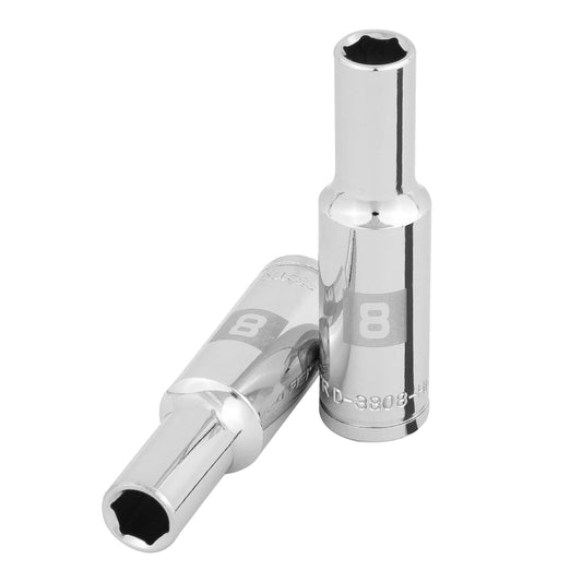 Dado largo de 8 mm, 6 puntas, cuadro 3/8', Truper Caja con 6, 100993