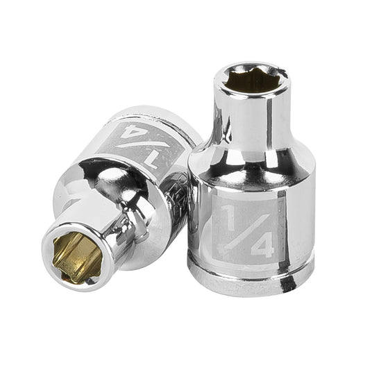 Dado de 1/4', 6 puntas, cuadro 3/8', Truper Caja con 6, 13605