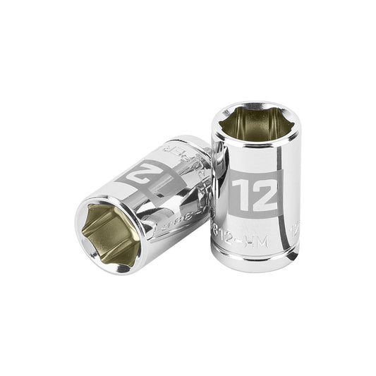 Dado de 12 mm, 6 puntas, cuadro 3/8', Truper Caja con 6, 13676