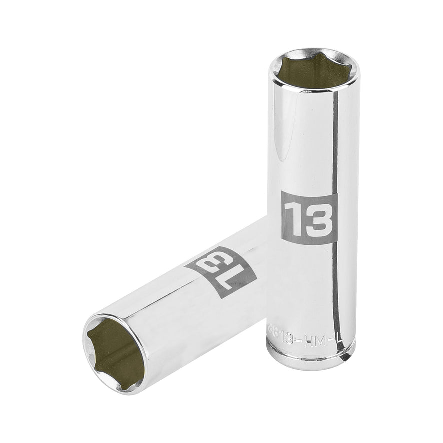 Dado largo de 13 mm, 6 puntas, cuadro 3/8', Truper Caja con 6, 13773