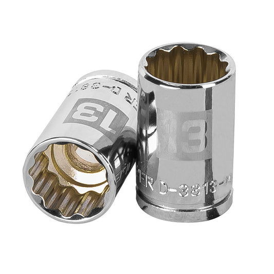 Dado de 13 mm, 12 puntas, cuadro 3/8', Truper Caja con 6, 13633