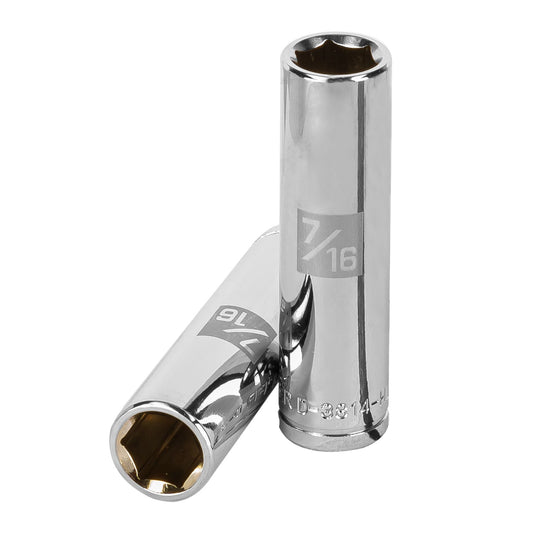 Dado largo de 7/16', 6 puntas, cuadro 3/8', Truper Caja con 6, 13713