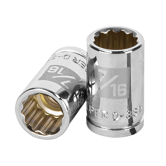 Dado de 7/16', 12 puntas, cuadro 3/8', Truper Caja con 6, 13583