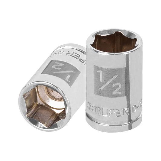 Dado de 1/2', 6 puntas, cuadro 3/8', Truper Caja con 6, 13609