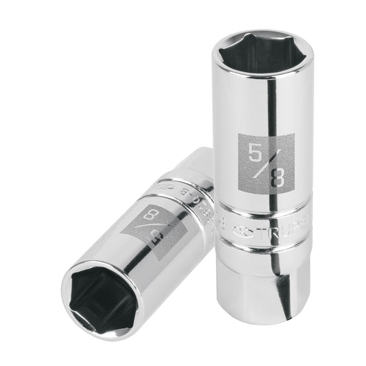 Dado para bujías de 5/8', 6 puntas, cuadro 3/8', Truper Caja con 6, 13655