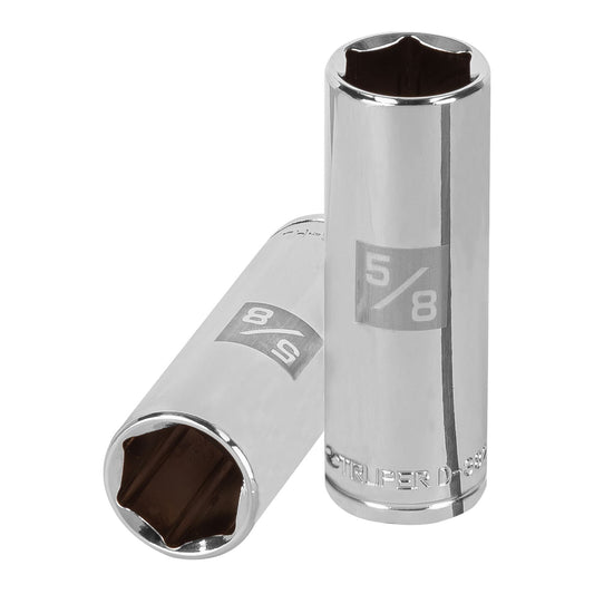 Dado largo de 5/8', 6 puntas, cuadro 3/8', Truper Caja con 6, 13716